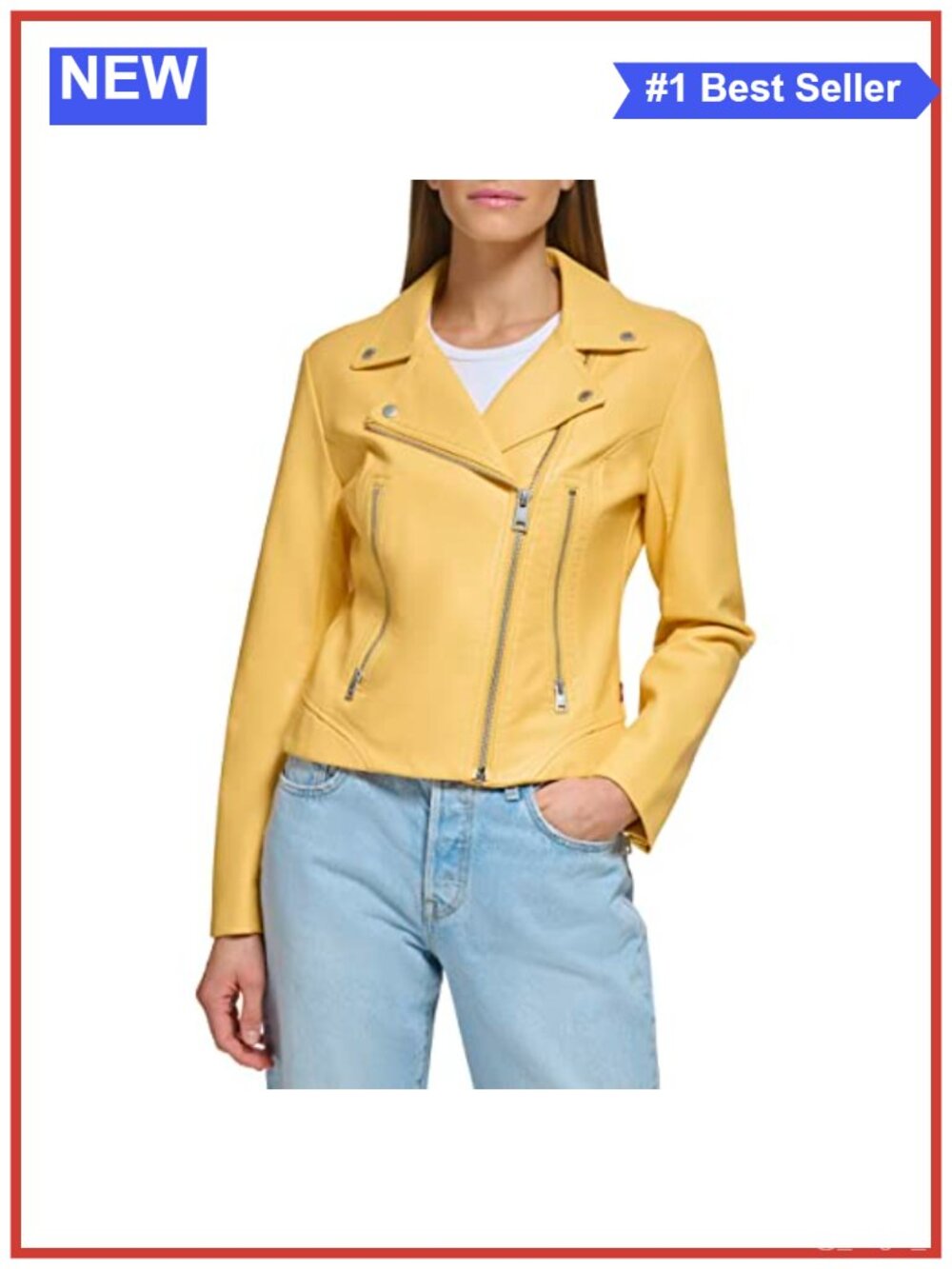 Vegan Leather Moto Jacket Asymmetrical Zip Snap Lapels Women's
